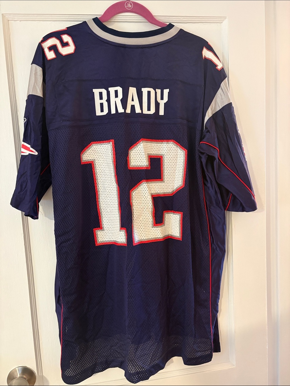 NFL Tom Brady Navy and White #12 Football Jersey
